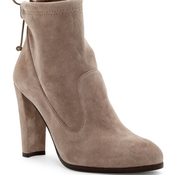 New STUART WEITZMAN Mitten Suede Bootie Topo US 11